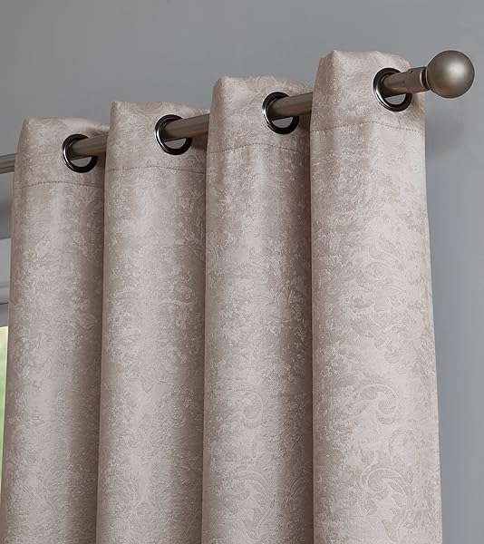 Linen Zone Beige Ivory Bedroom Curtains Modern Blackout Curtains for Windows Nursery 54 x 84 Inches - Image 2