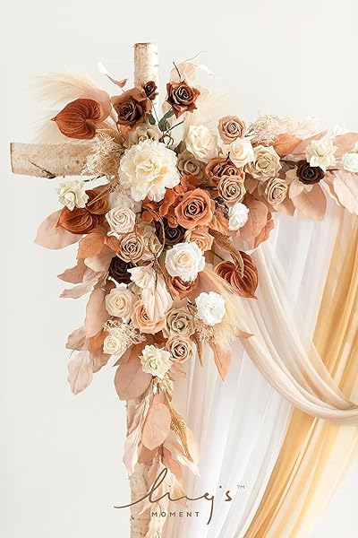 Ling's moment Artificial Flowers, 25Pcs 3" Roses in Autumn Shades, Realistic DIY Foam Floral Decor for Wedding Bouquets Centerpieces, Outdoor Party - Image 4