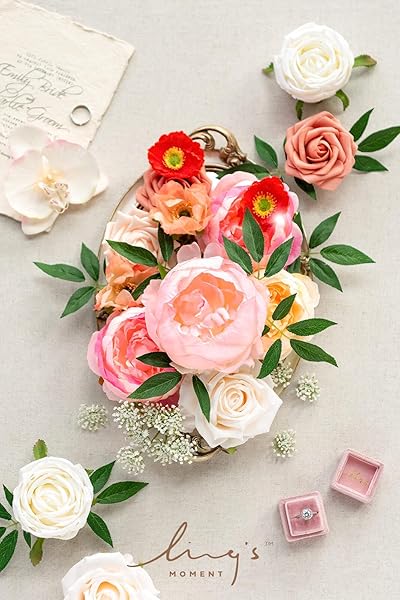 Ling's Moment Artificial Flowers Box Set Aromatic Coral for DIY Wedding Bouquets Centerpieces Party Baby Shower Home Decor - Image 4