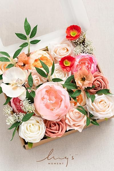 Ling's Moment Artificial Flowers Box Set Aromatic Coral for DIY Wedding Bouquets Centerpieces Party Baby Shower Home Decor - Image 5