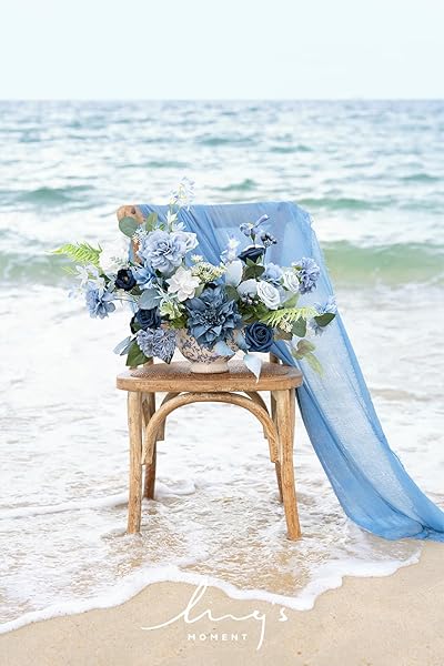 Ling's moment Fake Flowers Box, Faux Artificial Greenery Stems Foam Roses Gardenias Silk Dahlia Peony Fabic Flower for Centerpieces Bouquet Wedding - Image 6