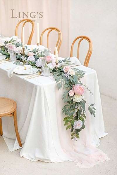 6FT Eucalyptus & Rose Arch Flower Garland - Perfect Wedding & Holiday Decor in Blush Pink & Cream - Image 2