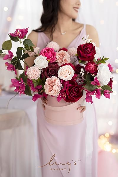 Ling's Moment Blush Dahlia Foam Artificial Flowers Real Touch for Home Decor Wedding Gifts Party Favors 25pcs - Image 7