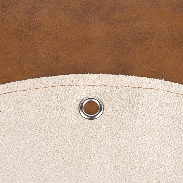 Linkidea Vegan Leather Splat Mat: Reusable High Chair Floor Protector & Portable Picnic Blanket for Kids (Brown) - Image 4