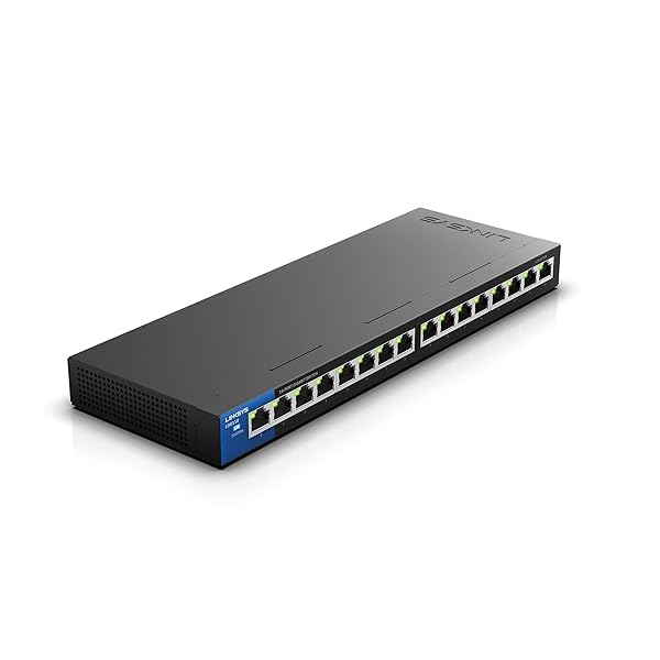 Linksys Linksys LGS116P 16 Port Gigabit Unmanaged PoE Switch with 8 PoE+ Ports Ideal for Business Home Office and IP Surveillance