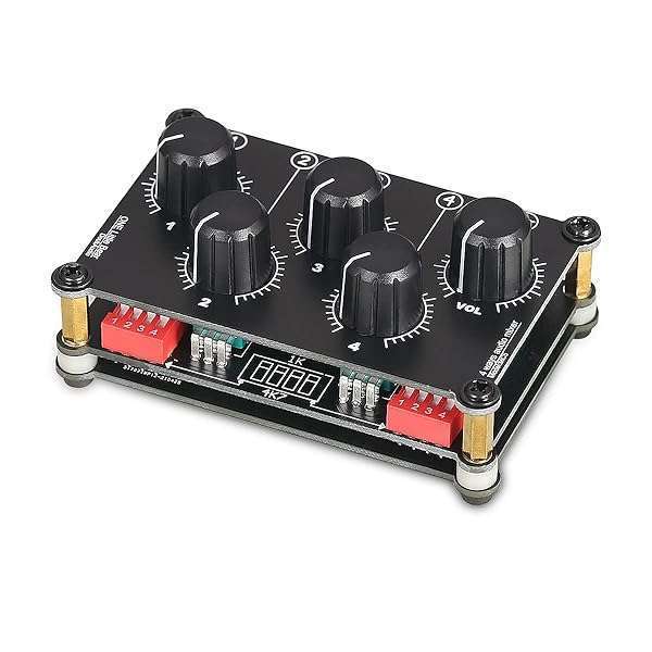 Little Bear MC5 Mini Portable Stereo Mixer: Low Noise 4-Channel Audio Console for Live Recording - No Power Needed