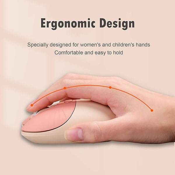 Lomiluskr Cute Cat Wireless Mouse - Lightweight, Soundless 2.4G Mice in Candy Colors for Kids & Girls (Milk Tea) - Image 7