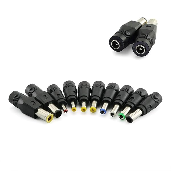 Longdex 10pcs Universal Laptop DC Power Adapter Kits - 5.5mm x 2.1mm Connector Tips for Notebooks - Image 2
