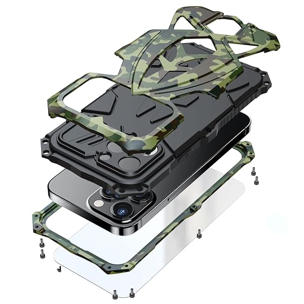 Lunivop iPhone 15 Pro Max Case Heavy Duty Rugged Military Grade Protection Durable Camouflage Cover for Men 2023