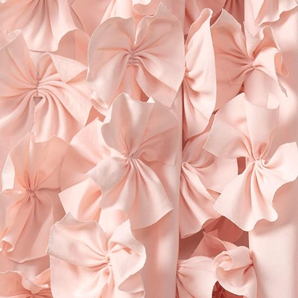 Elegant Lush Decor Riley Curtain Panel - Handmade Bow, Light Filtering, 54x84 Blush for Living Room, Dining Room & Bedroom - Image 10