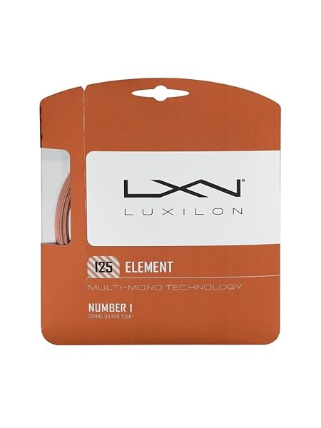 Luxilon Element 125 Tennis String Set - Premium Bronze Performance for Players
