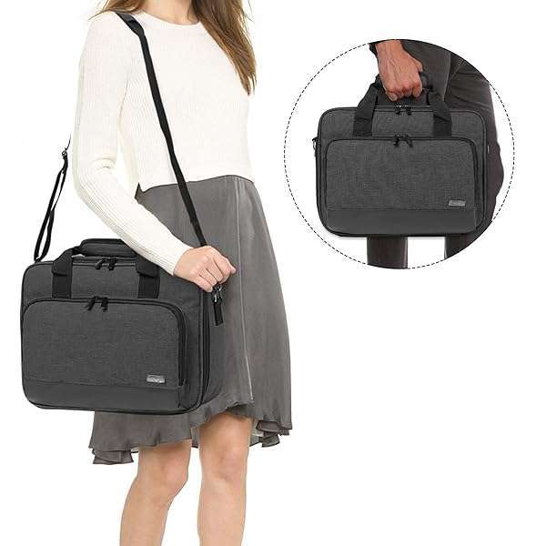 Buy LUXJA Projector Case - Medium Bag with Accessory Pockets for Most Projectors (13.75x10.5x4.5) - Durable Black Storage Solution - Image 7