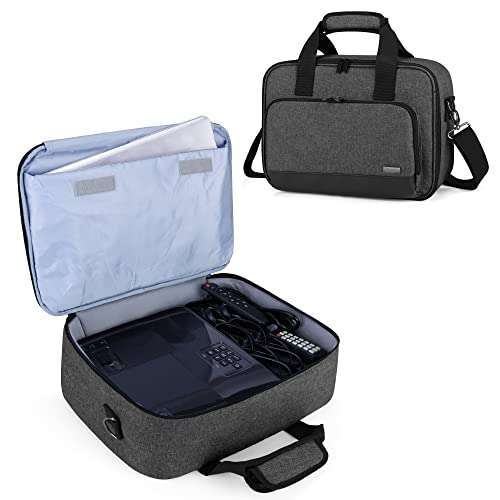 Buy LUXJA Projector Case - Protective Bag with Laptop Sleeve & Accessory Pockets (16x11.5x5.75) - Durable Black Carrying Case - Image 2