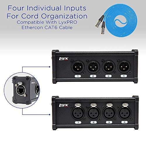 LyxPro 4 Channel XLR to RJ45 Ethercon Cable for Stage Sound & Lighting - Ideal for Recording Studios & Sound Monitoring - Image 6