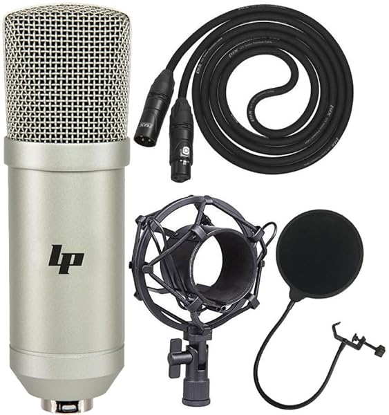 LyxPro Condenser Microphone for Studio Vocals Instruments Podcasting Professional Recordings with Shockmount XLR Cable Pop Filter - Image 2