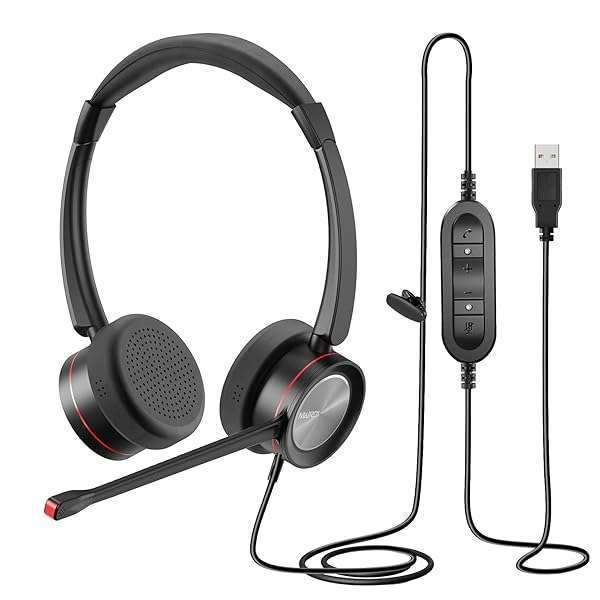 MAIRDI MAIRDI Noise-Canceling USB Headset with Microphone for Zoom, Teams, and Dictation - Perfect for Office and Call Center Use