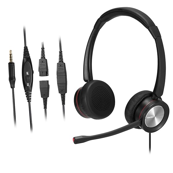 MAIRDI Noise-Canceling Phone Headset for PC & Cell Phones - Ideal for Skype, Teams, & Video Conferencing
