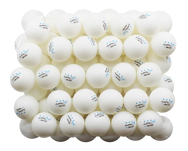 MAPOL 50 White 3-Star Table Tennis Balls - Premium Training Ping Pong Balls for Champions