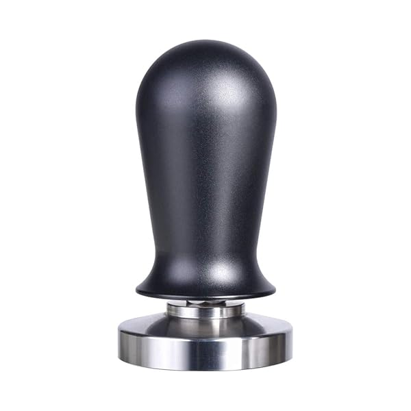 MATOW 53mm Calibrated Espresso Tamper: Professional Spring-Loaded Coffee Tool with Anodized Handle & Stainless Steel Base