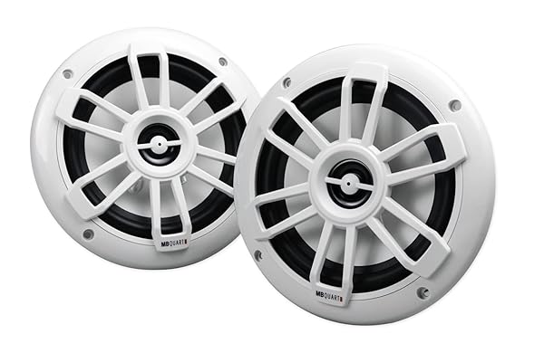 MB Quart NF1-116 Nautic Series 6.5 Inch 80 Watt Coaxial Speakers White for Superior Sound Quality