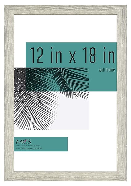 MCS Buy MCS Studio 12x18 Gray Woodgrain Picture Frame - Perfect for Photos, Posters & Art Prints (1-Pack)
