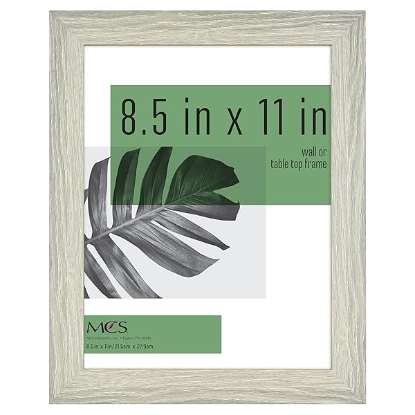 Buy MCS Studio 8.5x11 Gray Woodgrain Picture Frame - Shatter Resistant Glass for Photos & Art Prints