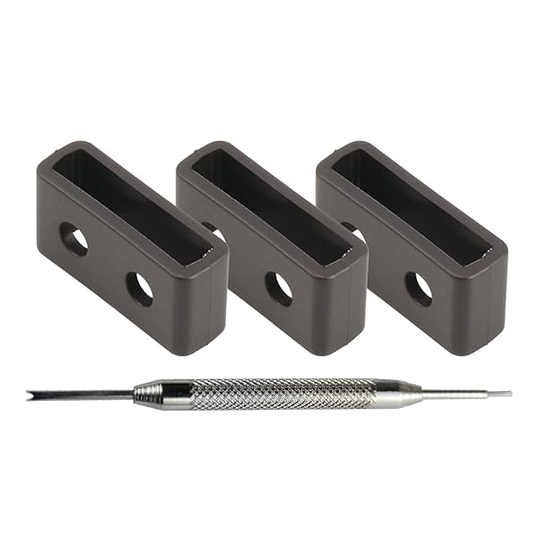 MCXGL 22mm Resin Strap Keeper Loop Replacement for Casio Watch Band - 3 Pack