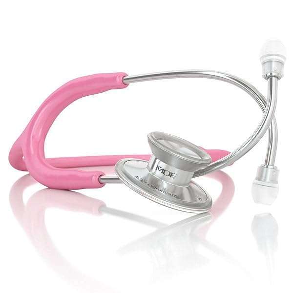 MDF Instruments Buy MDF Acoustica Lightweight Stethoscope - Dual Head, Pink Tube, Ideal for Doctors & Nurses | MDF747XP01