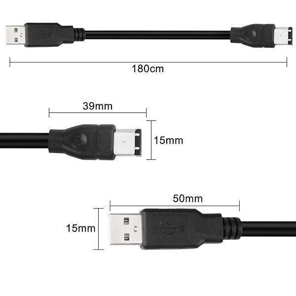 MEIRIYFA Firewire 1394 to USB Adapter Cable 1.8M - 6 Pin Male to USB 2.0 Converter for Printers & Scanners - Image 8