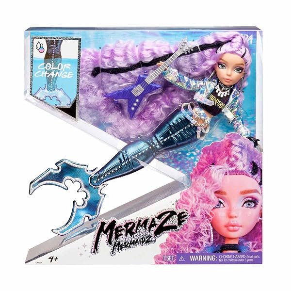 MERMAZE MERMAIDZ Color Change Doll: Stylish Riviera Mermaid with Accessories for Kids Ages 4-12 - Perfect Gift! - Image 7