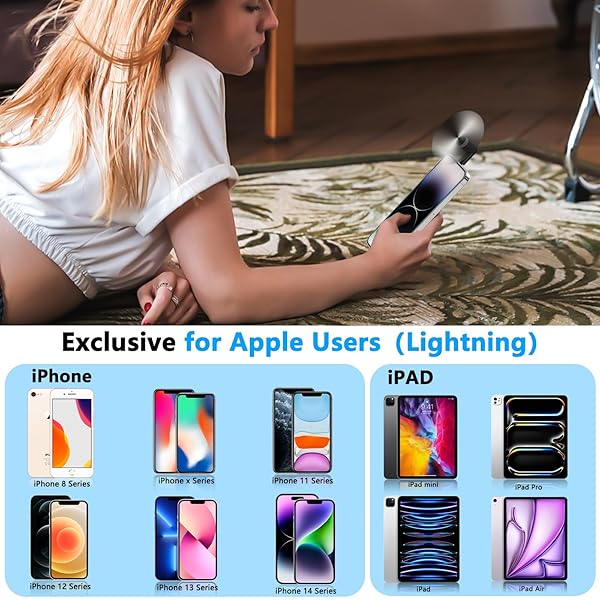 MIUOLV iPhone Fan 6 Pack: Portable Colorful Mobile Fans for iPhone 14/13/12/11/X - Stay Cool Anywhere! - Image 4
