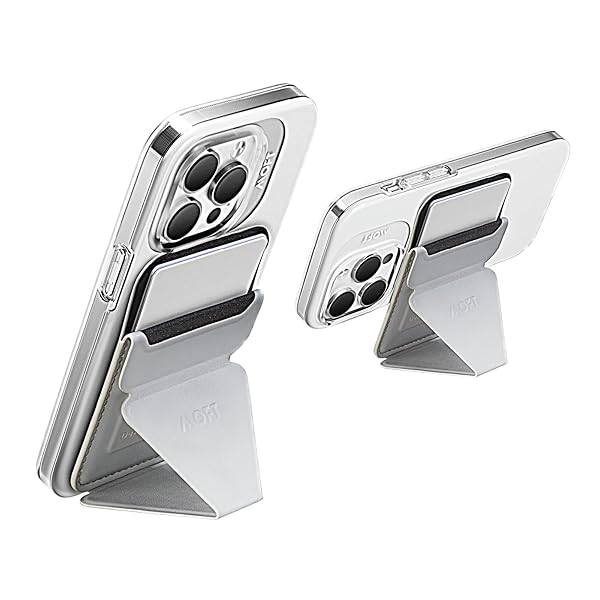 MOFT MOFT MagSafe Wallet for iPhone 15/14/13/12 - Strong Magnetic Card Holder & Vegan Leather Stand in Misty Cove