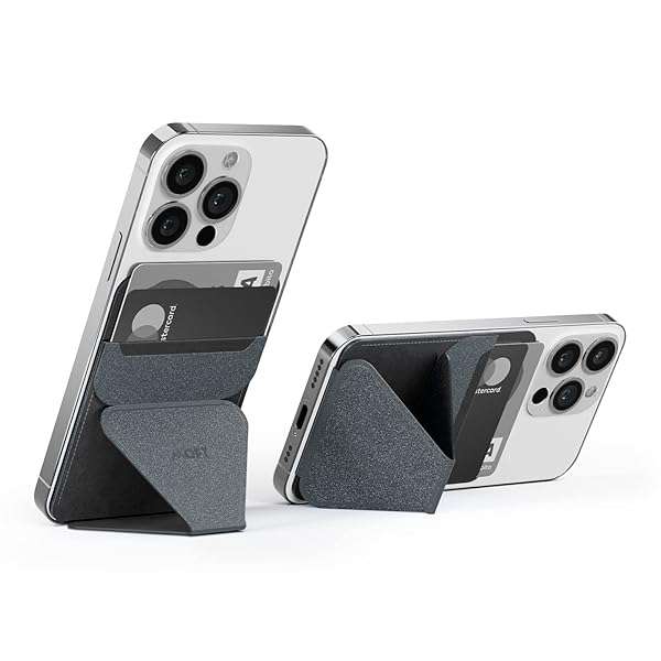 MOFT Phone Stand with 3M Adhesive - Slim Wallet Stand for iPhone & Android | 2 Viewing Angles in Starry Grey