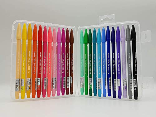 MONAMI Plus 3000 Felt Tip Pens - 24 Assorted Colors, Fine Point 0.4mm for Coloring, Drawing & Journaling - Image 3