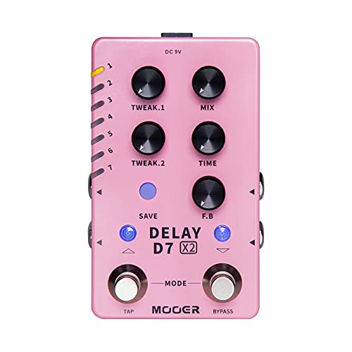 MOOER Guitar Delay Pedal 14 Types Vintage and Modern Effects Classic Analog Tape Experimental Low-Bit Galaxy and Pingpong - Image 2