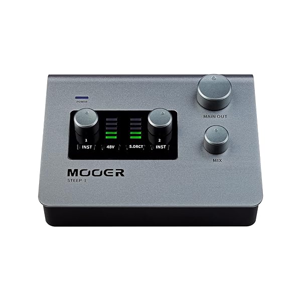 MOOER Steep? Audio Interface for Professional Recording, Stero Soud With 24bit 192 Khz Audio Ports and 2x Tpye-C 2x 1 4" Trs Mono Jacks, Microphone - Image 6