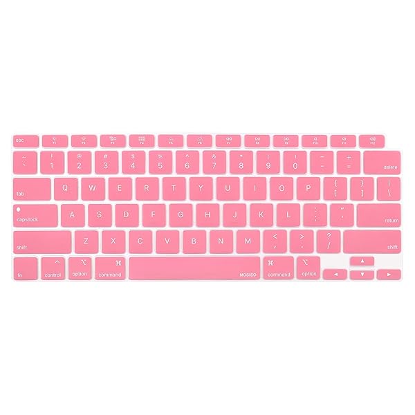 MOSISO Keyboard Cover for MacBook Air 13 inch 2020 2021 2022 A2337 M1 A2179 Waterproof Silicone Skin Pink Backlit Magic Keyboard