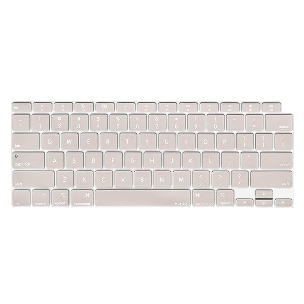 MOSISO Keyboard Cover for MacBook Air 13 inch 2022 2021 2020 A2337 M1 A2179 Waterproof Silicone Skin Rock Gray Backlit Magic Keyboard