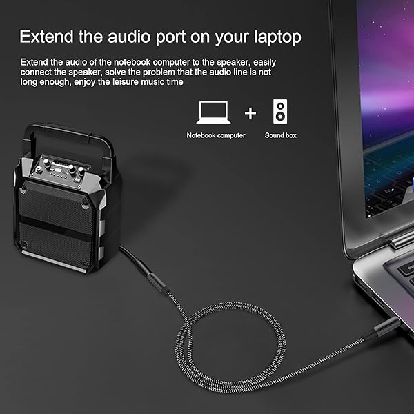 MOSWAG 10FT 3Meter 3.5mm Audio Extension Cable Male to Female Nylon Braided Compatible with Home Car Stereos Smartphones Headphones and More - Image 5