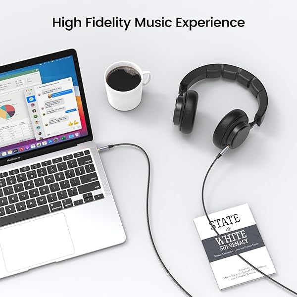 MOSWAG 3.5mm Aux Cord Male to Male 6.6FT Nylon Braided Audio Cable for Phones Headphones Speakers Tablets PCs Music Players - Image 4