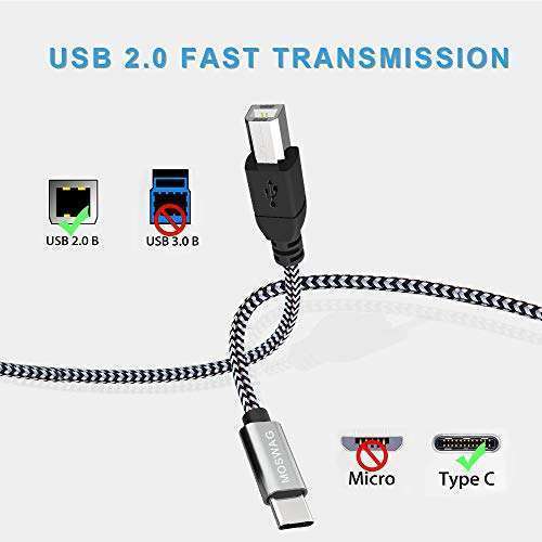 Buy MOSWAG 6.6FT USB C Printer Cable - Type C to USB for MIDI Controllers, Printers, and More - Image 5