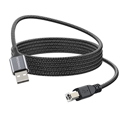 MOSWAG 3.28FT USB Printer Cable Type A to B High Speed Durable Cord for HP Canon Dell Epson Lexmark Xerox Brother Samsung and More - Image 2