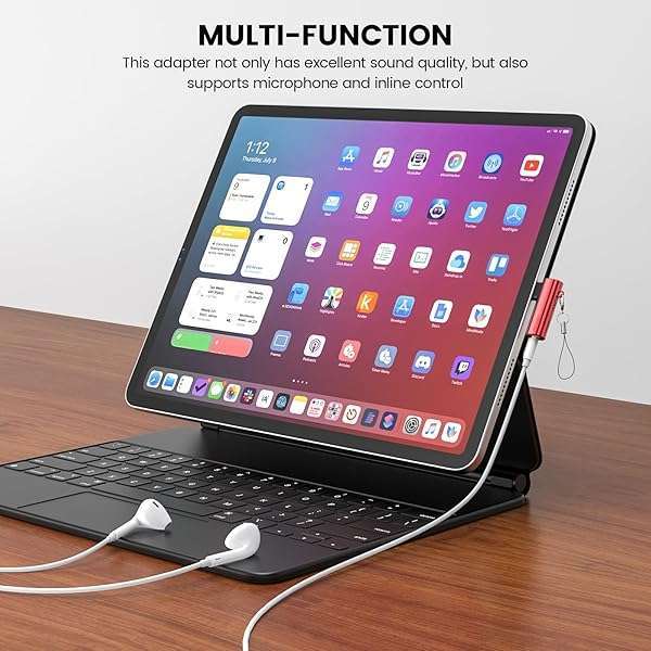 High-Res MOSWAG USB C to 3.5mm Adapter for Samsung Galaxy S23/S22/S21 & Pixel 7/6 - Right Angled Aux Dongle - Image 5