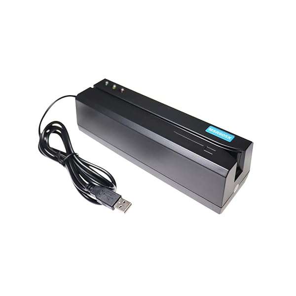 Koolrok MSR605X USB Card Reader Writer - 3-Track Mag Swipe Compatible with MSR206, MSR605, MSR606