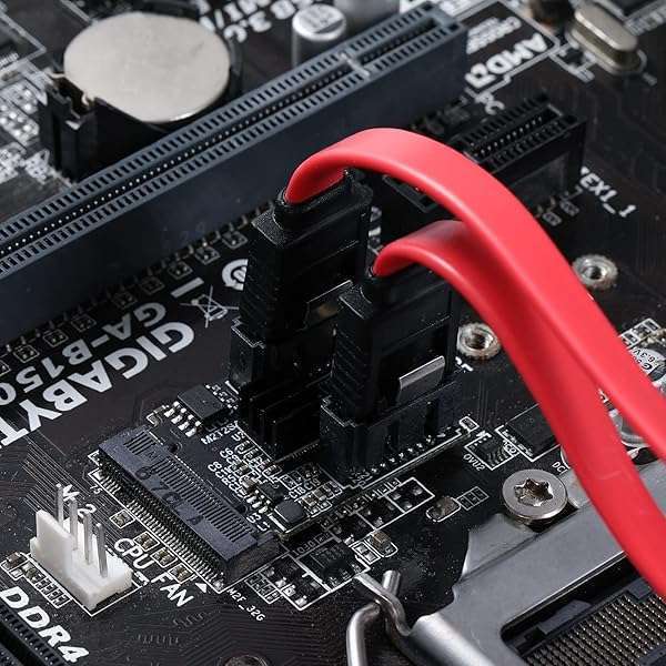 MZHOU M.2(A+E Key) to 2 Ports SATA3.0 6G Multiplier Free Driver with 2X SATA Cables for Motherboard SATA Hard Drive Port Extension Cards - Image 5