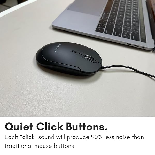 Macally Wired USB C Mouse: Slim, Quiet & Reliable 4 DPI Type C Mouse for MacBook Pro/Air & PC - Perfect for Laptops & iMac - Image 7