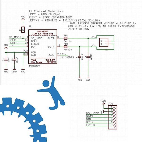 MakerHawk MAX98357 I2S Audio Amplifier: Filterless Class D for ESP32 & Raspberry Pi - Image 8