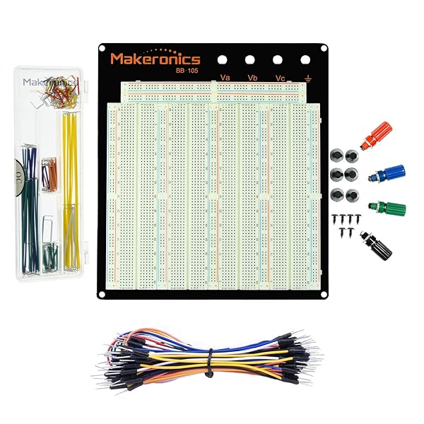 Makeronics Solderless 3220 Tie-Points Breadboard Super Kit with Jumper Wires for Arduino Prototyping
