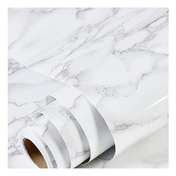 practicalWs "Marble Peel and Stick Wallpaper: Self-Adhesive Granite Paper for Easy Furniture Makeover - 17.7"x78.7" Removable Cover"