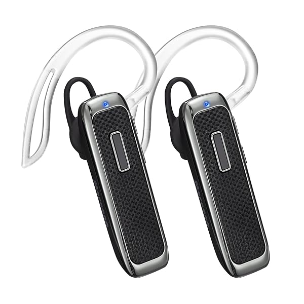 Buy Marnana Bluetooth Headset 2-Pack: 18H Playtime, Noise Cancelling Mic for iPhone, Samsung, Android - Perfect for Truck Drivers!